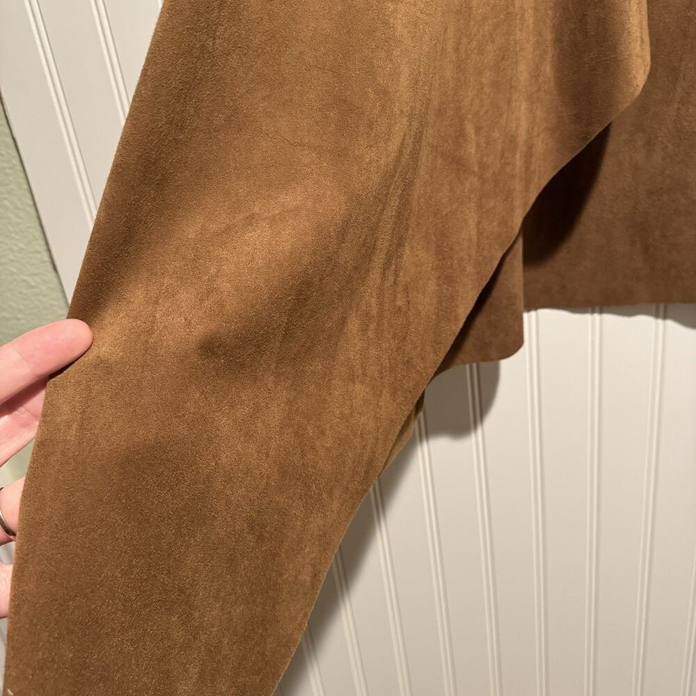 Soft Surroundings Ultra Soft Faux Suede Topper Jacket Draped Front Size XL - Picture 3 of 7